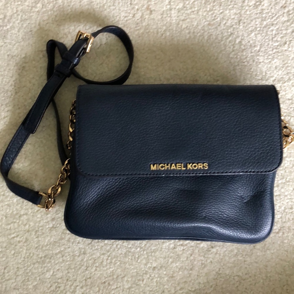 Michael kors navy satchel